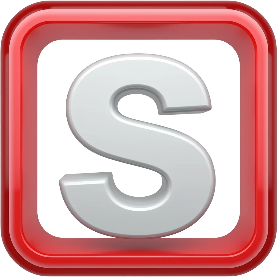 S etrafında kırmızı kutu olsun ama s hali emoji