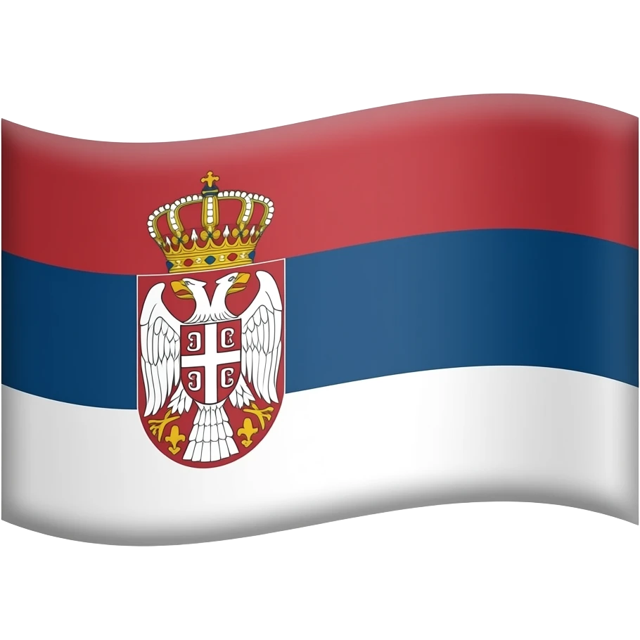 serbian flag without the eagle emoji