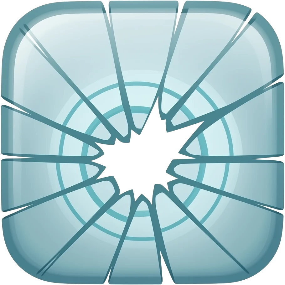 crack in the class of glass emoji