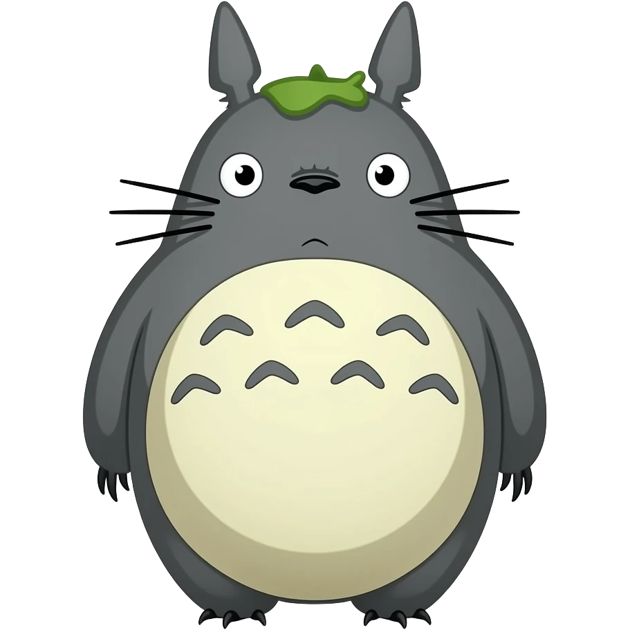 Pidgeon dressed as totoro emoji