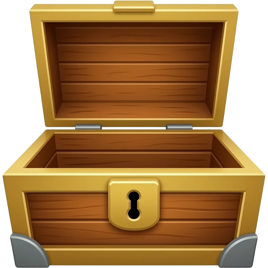 Empty Treasure Chest Open emoji