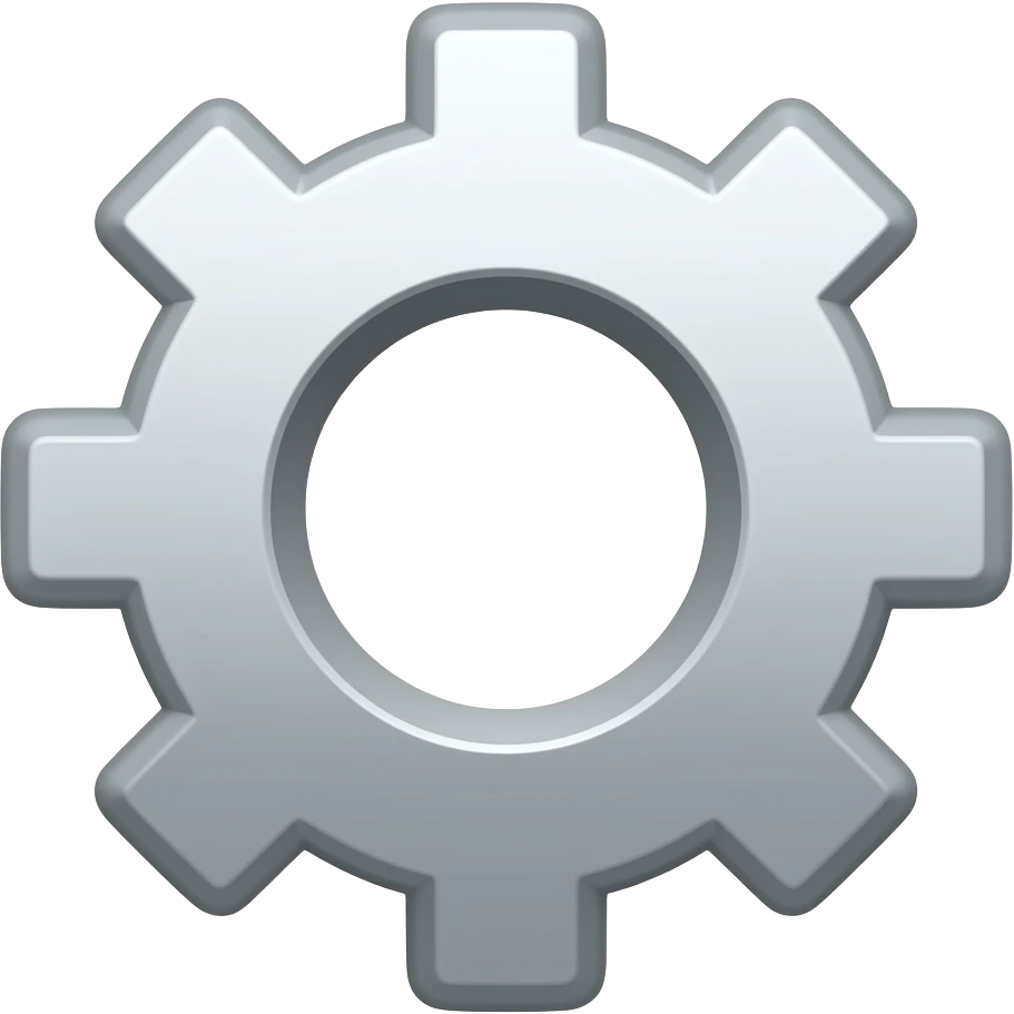 silver 2D settings icon emoji