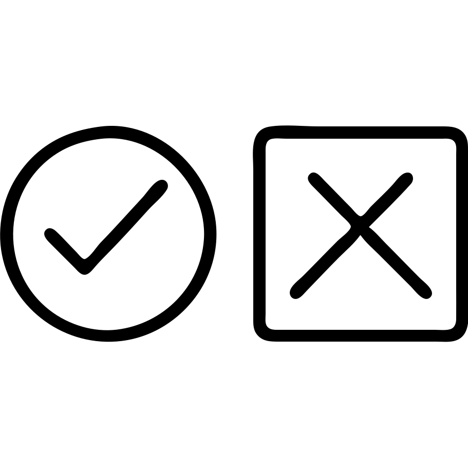 галочка и крестик emoji