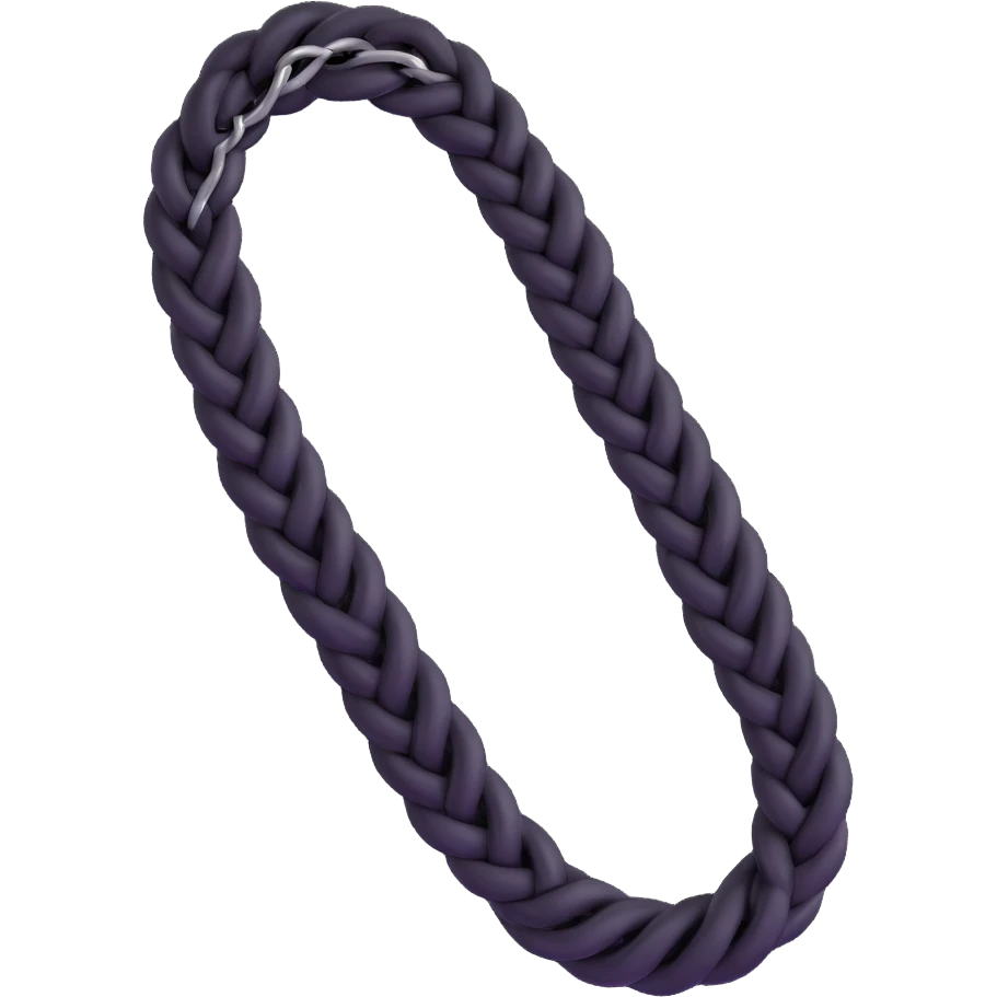 hair braid with silver rings emoji