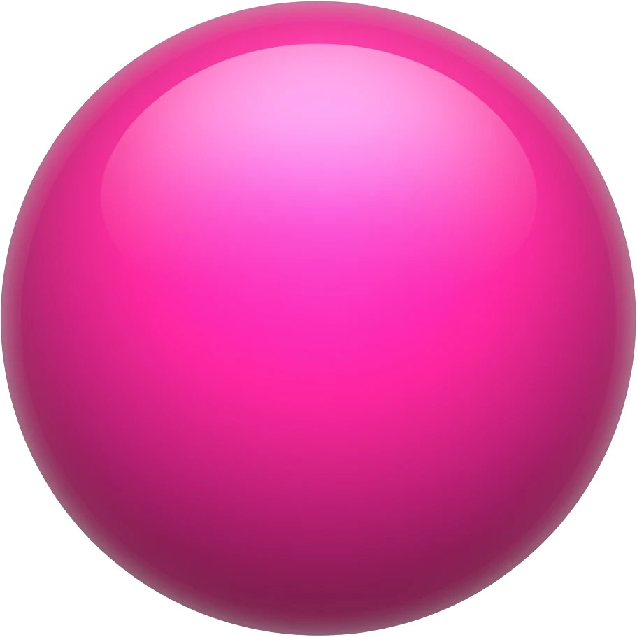 bright hot pink glossy sphere emoji