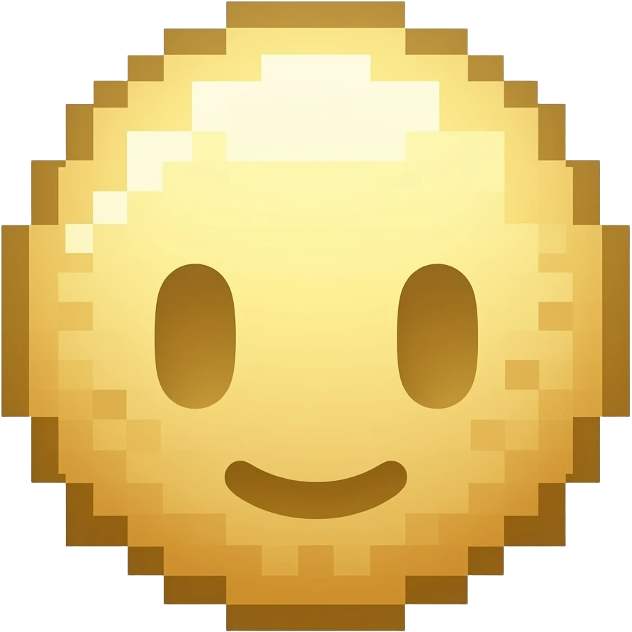 "Good Game" retro gaming pixel doré sans fond emoji