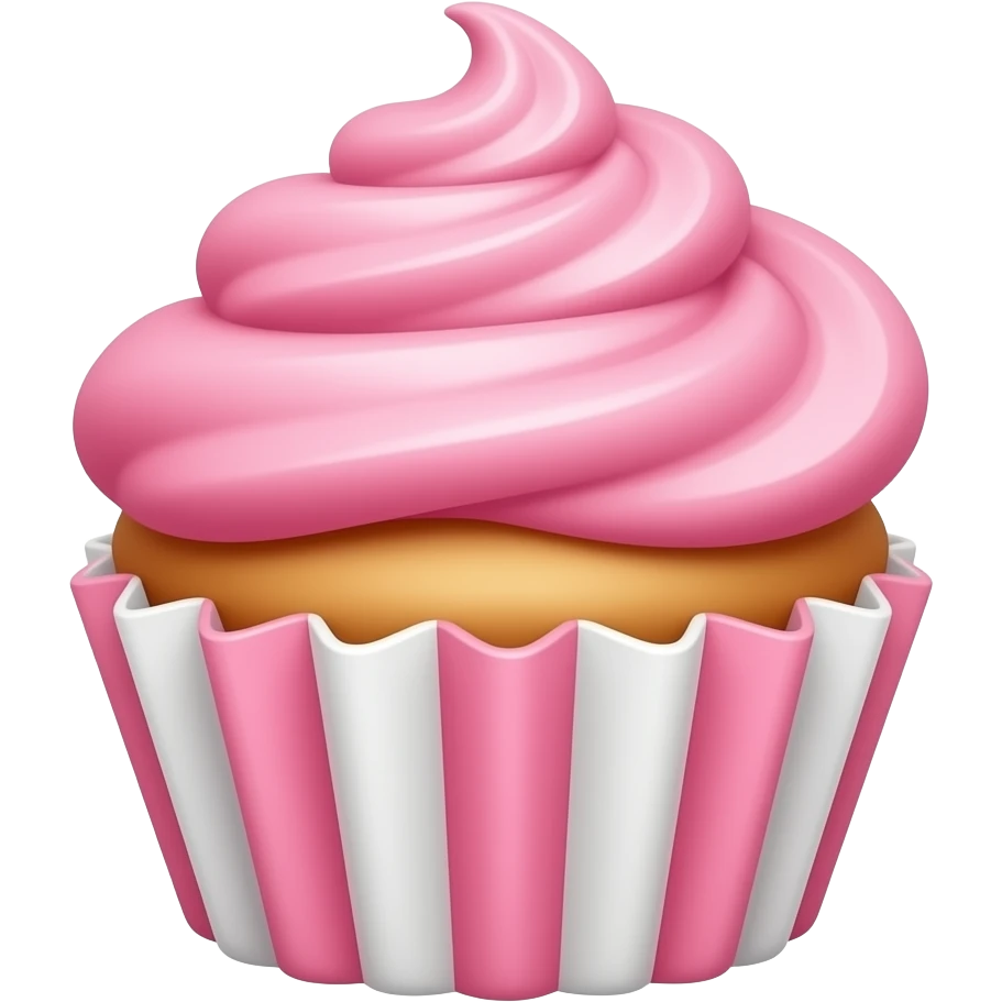 Cupcake with pink icing emoji