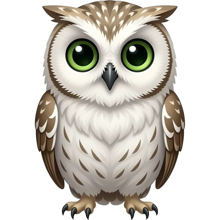 An owl with a cat’s head on instead emoji