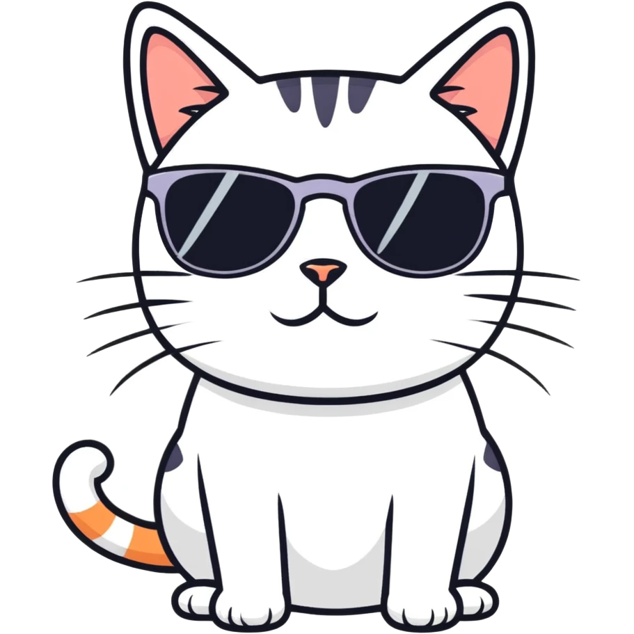 Cat with sunglasses emoji