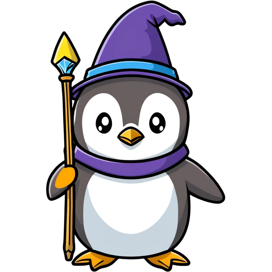 penguin wizard emoji