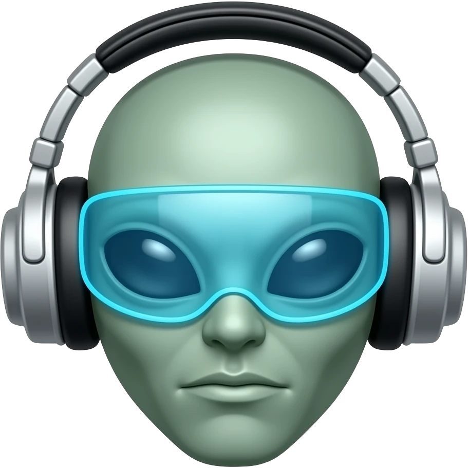 The Rocker Alien face emoji