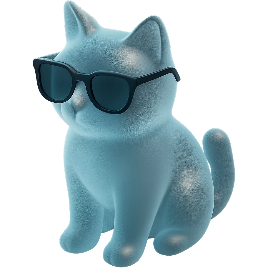 Cat wearing sunglasses emoji