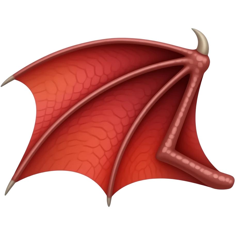 Red single dragon wing emoji