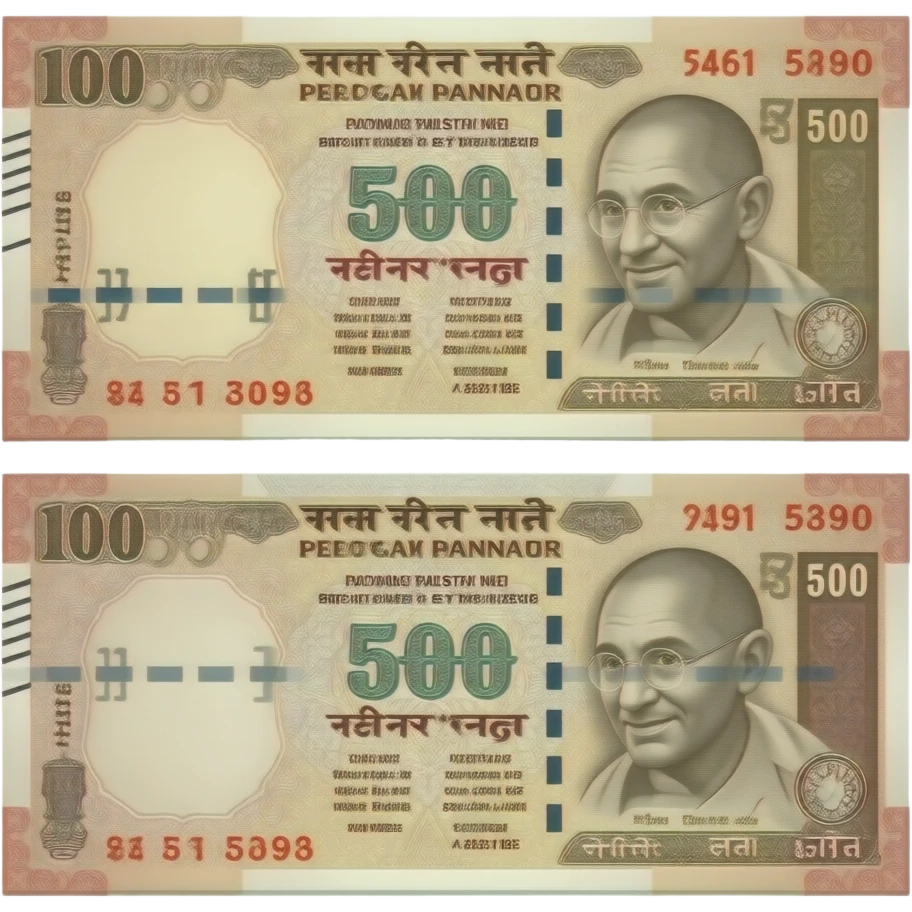 ₹500 indian hindi rupees note emoji
