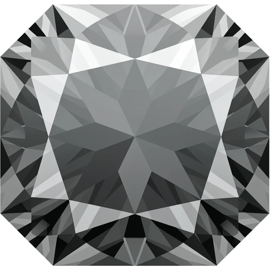 black and grey Spinel Princess Cut emoji