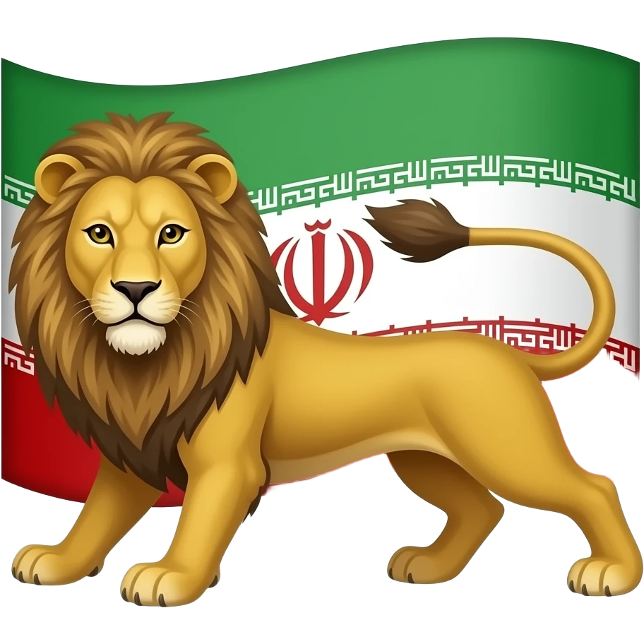 پرچم شیر و خورشید پهلوی ایران بدون الله emoji