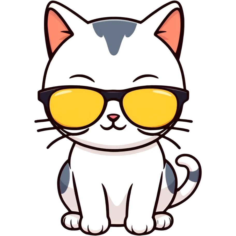 Cat with sunglasses emoji