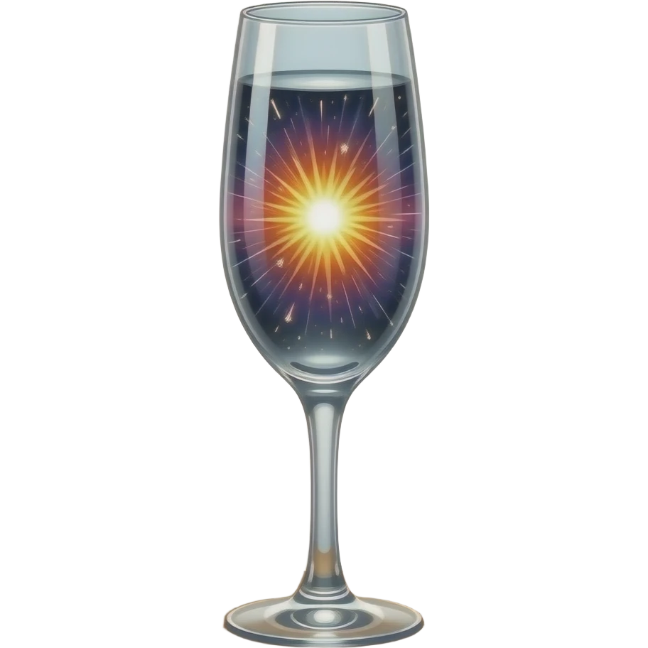 Hyper-realistic, Supernaova inside a champagne glass, cinematic lighting, Ultra real emoji