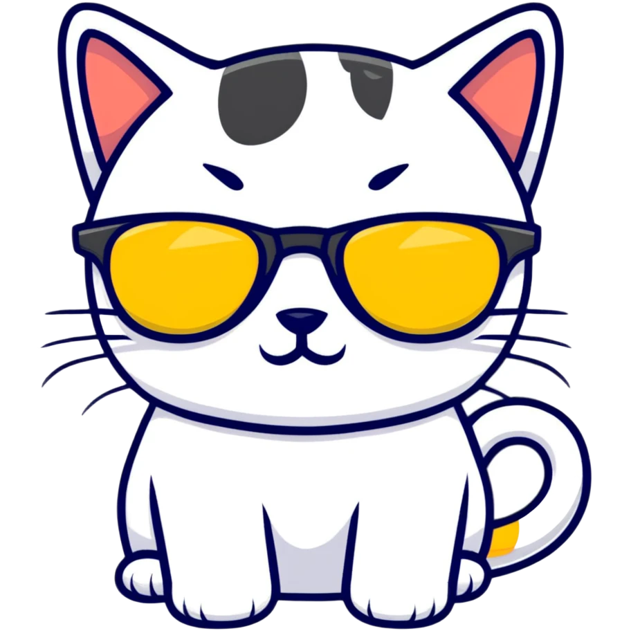 Cat with sunglasses emoji