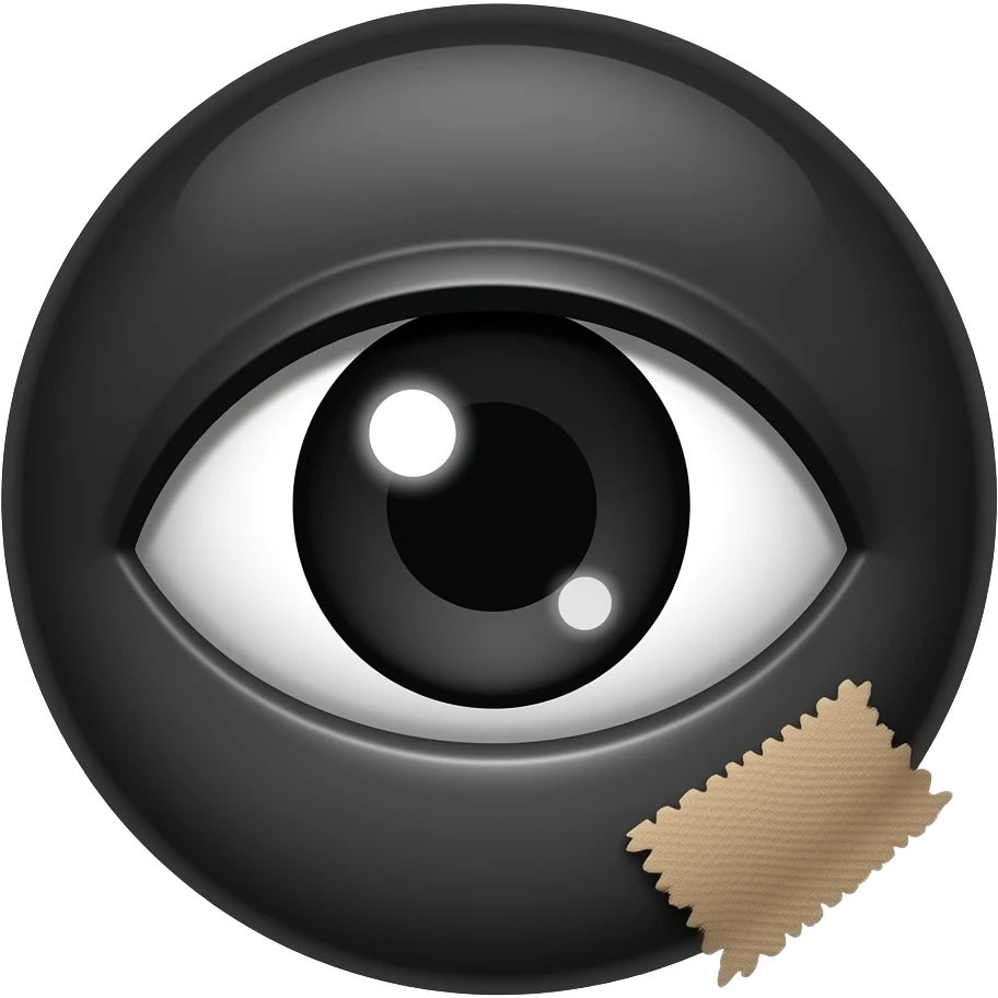 parche en el ojo negro emoji