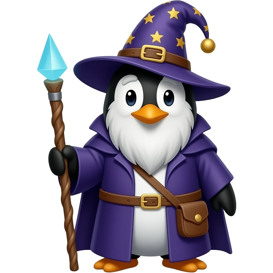 Penguin Wizard emoji