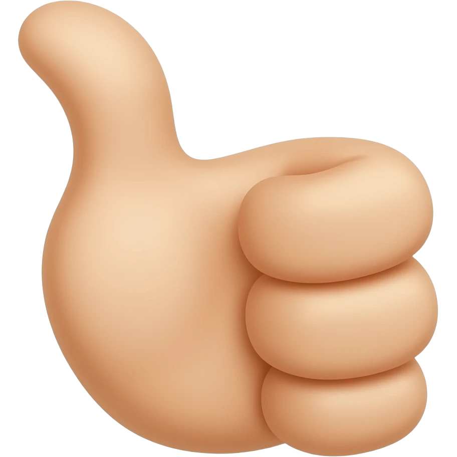 thumb emoji as above but with the thumb bent emoji