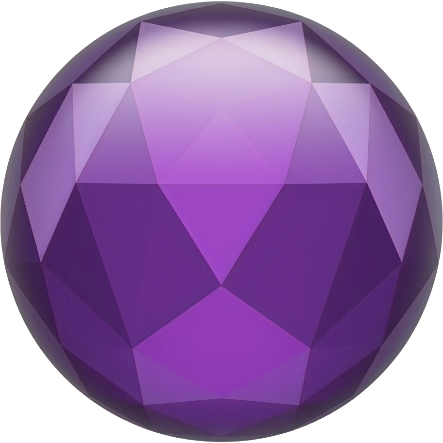 bright purple shiny sphere diamond emoji