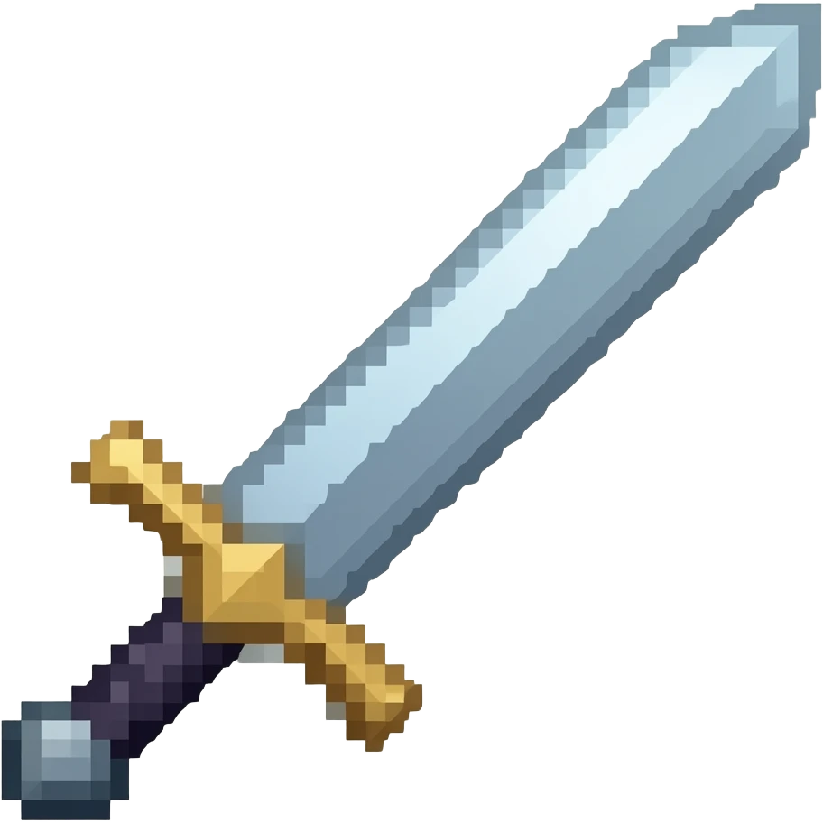 pixelated sword emoji