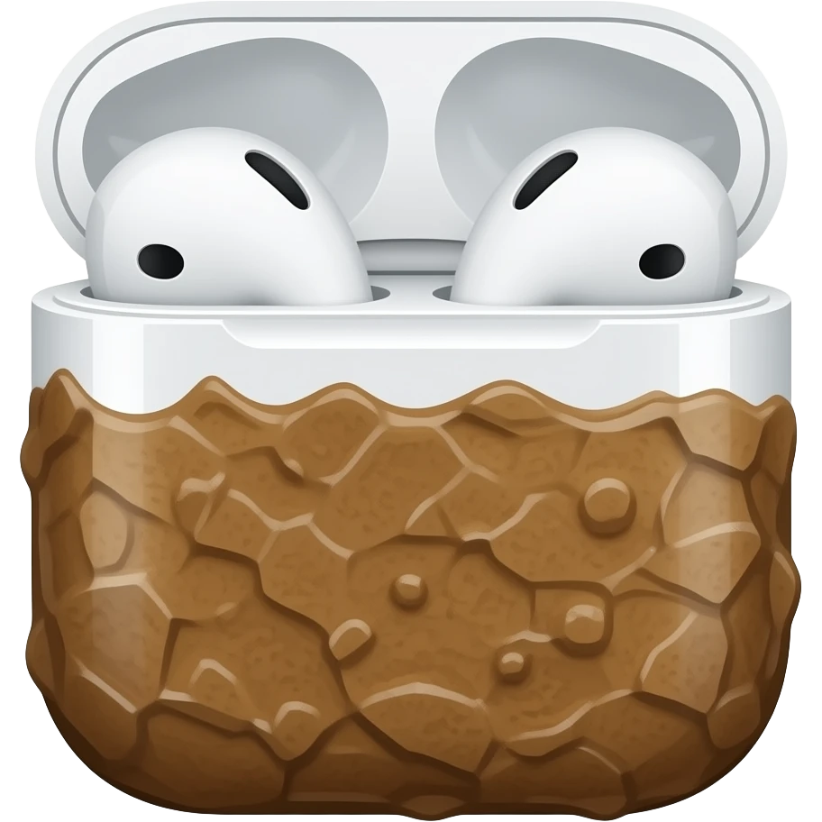 airpods made out of shit emoji