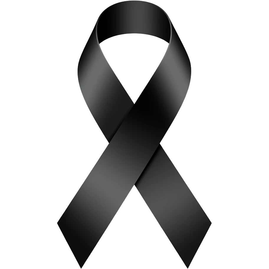 Laso negro de luto emoji