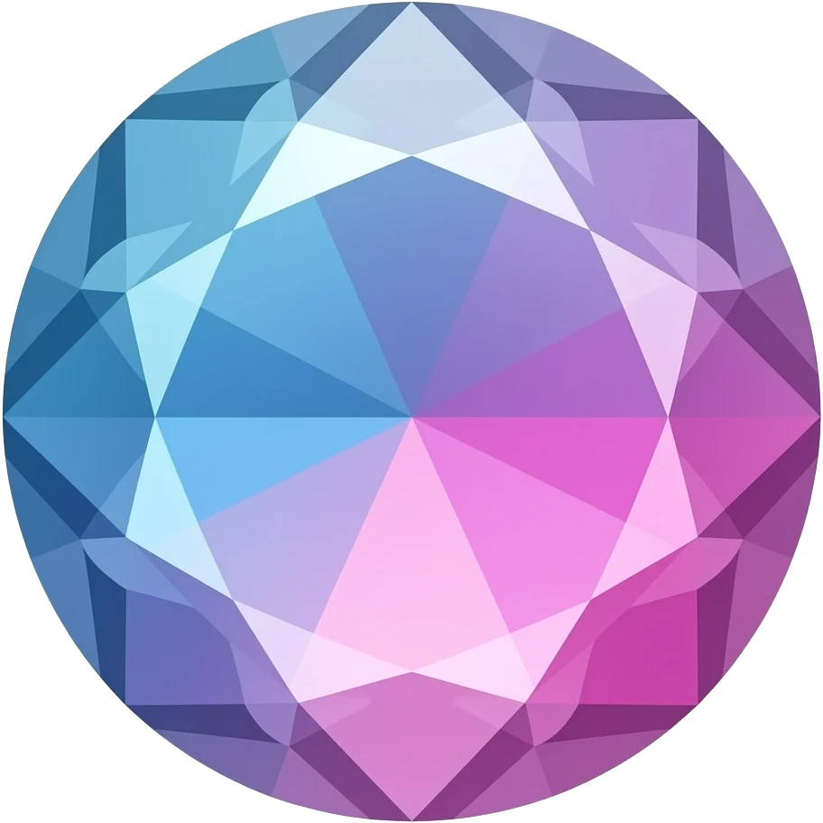 Gem blue mix with pink and purple a make it astetic emoji