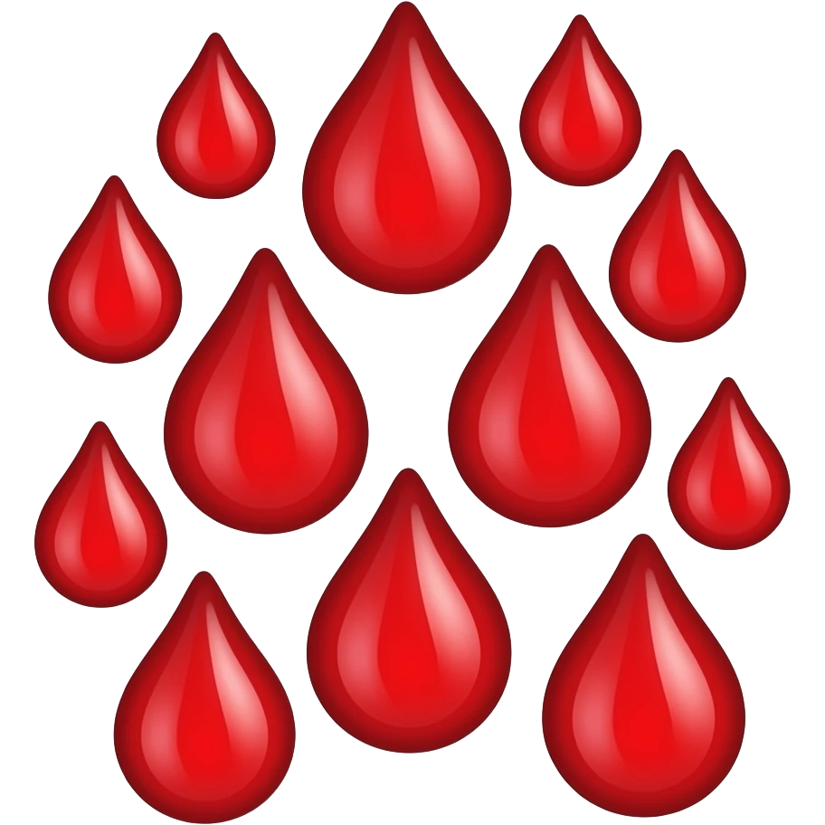 Blood drops emoji