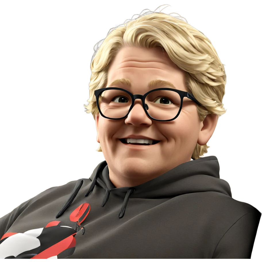 blonde boy with glasses meme emoji