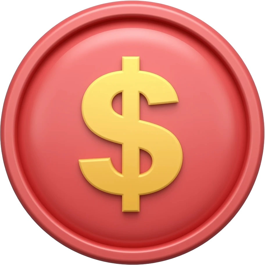 red dollar emoji