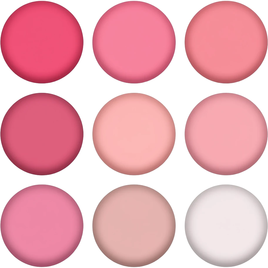 list pink colore emoji