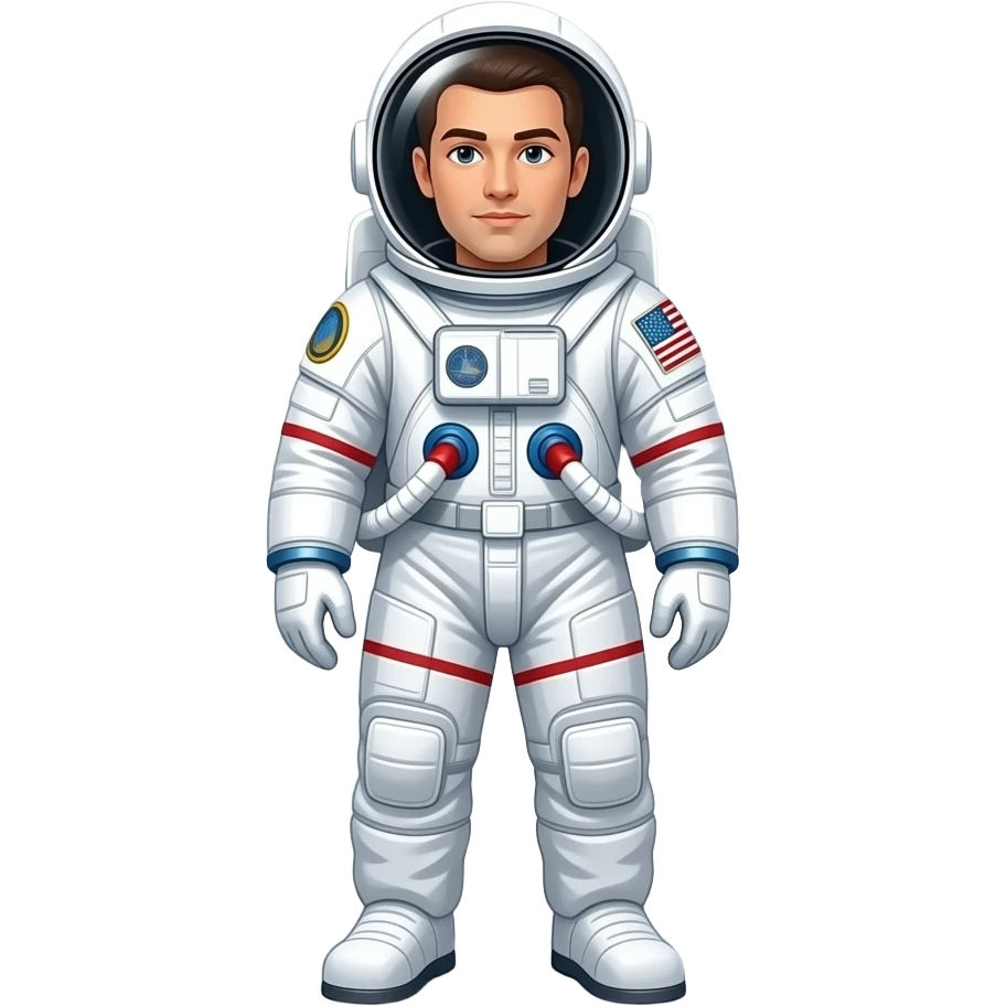 человек в скафандре стоит на луне emoji