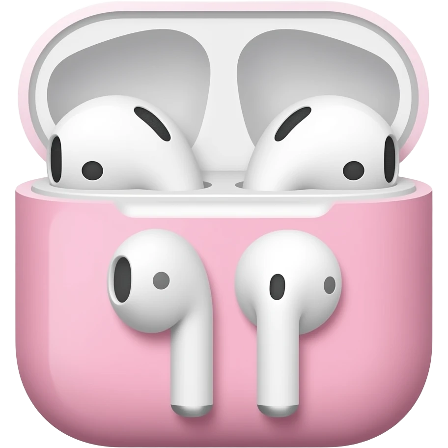 Air pod porte clé kawaii rose emoji