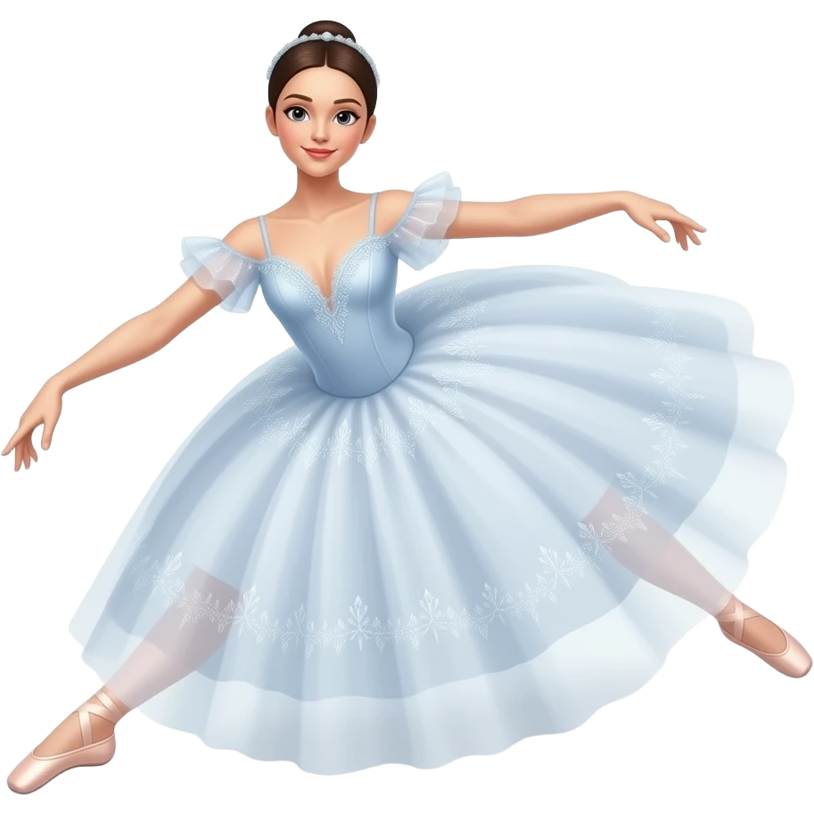Ballerina doing an arabesque emoji