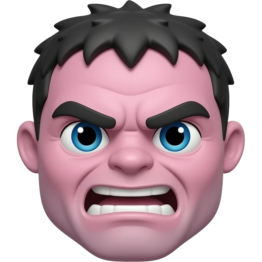 cute pink hulk emoji