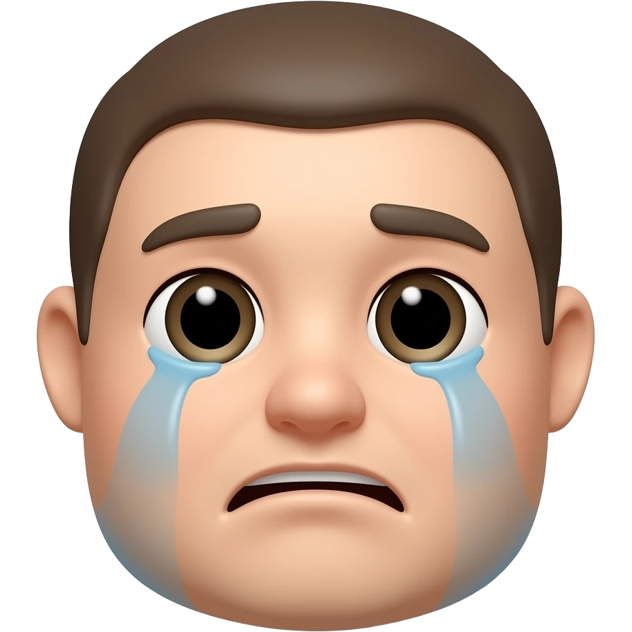 Crying face with begging emoji