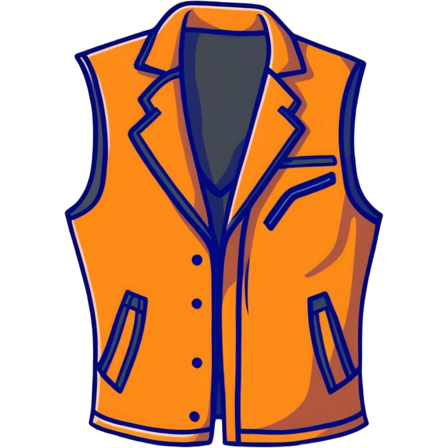 Brown leather vest emoji