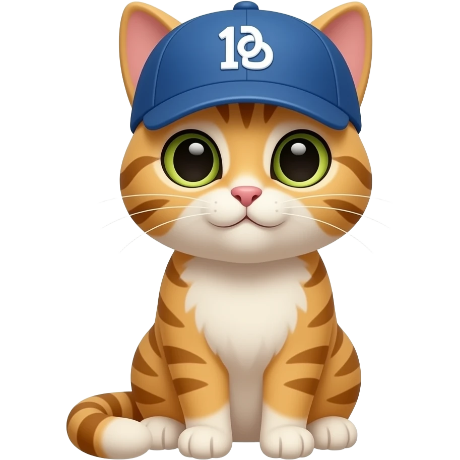 a cat with cap emoji