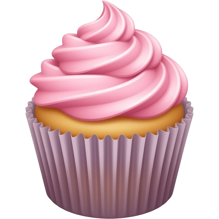 Cupcake with pink icing emoji