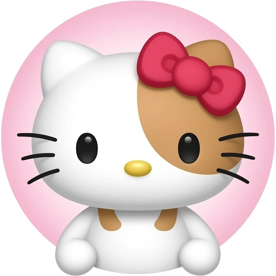 Tan Sanrio with light pink emoji