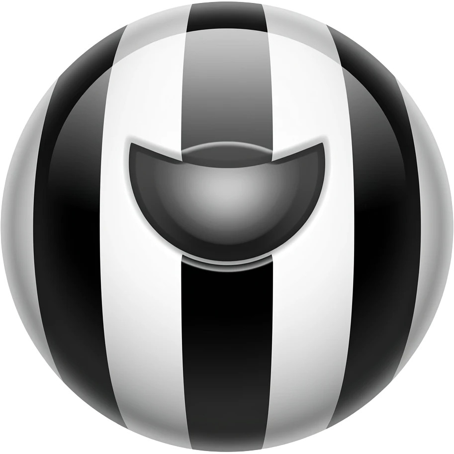 stripe black and white emoji