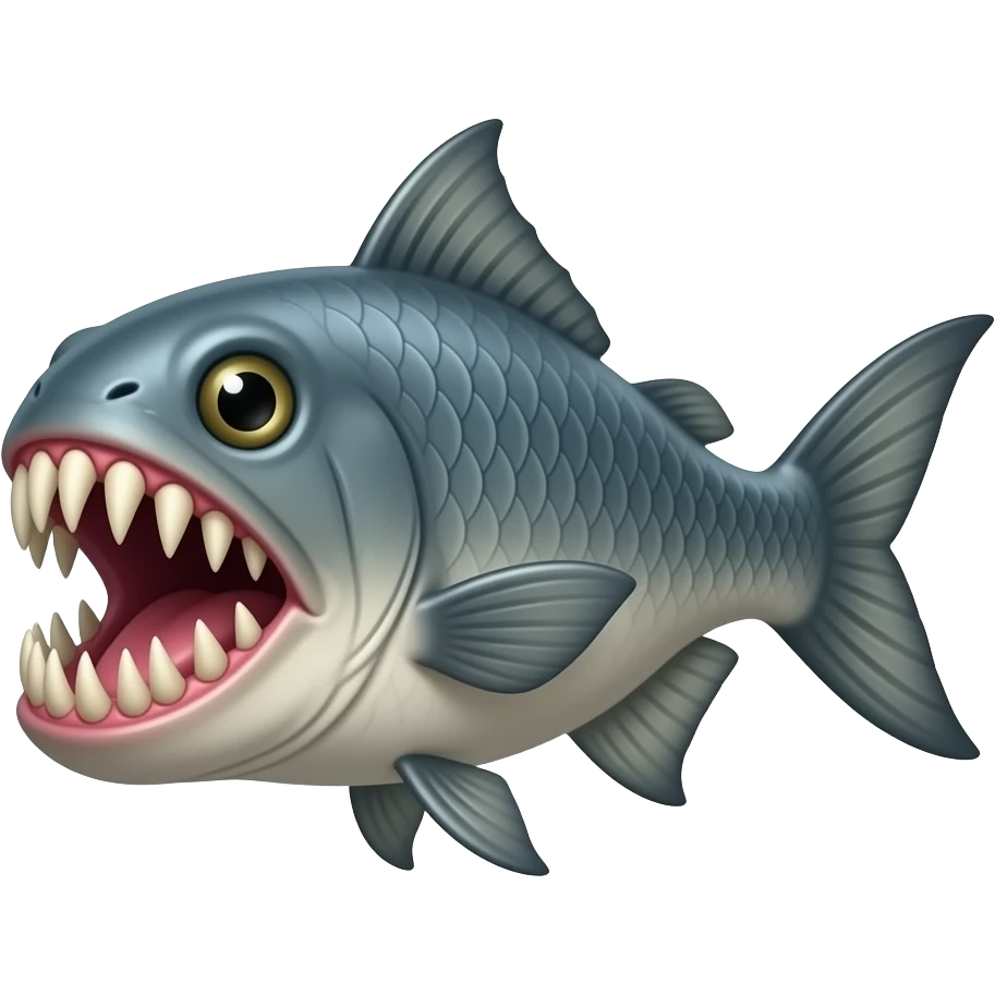 predator fish with massive teeth emoji