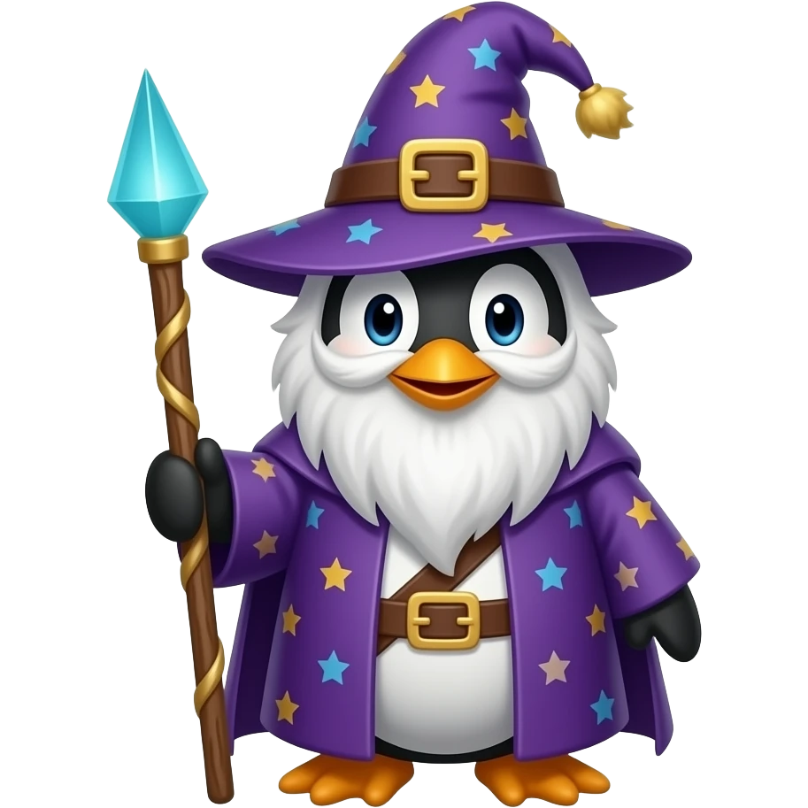 Penguin Wizard emoji
