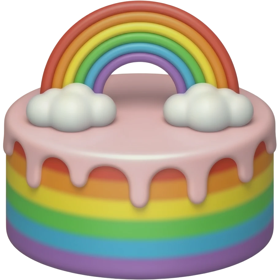 Rainbow cake emoji