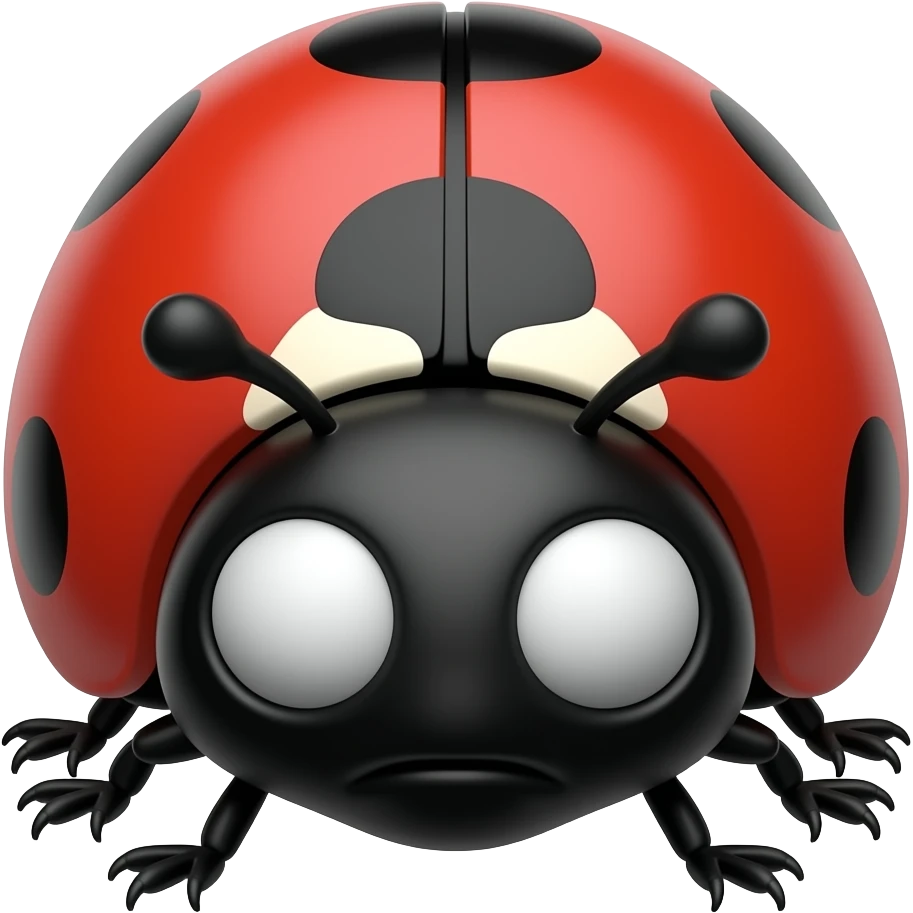 Ladybug avec un doigts d'honneur emoji