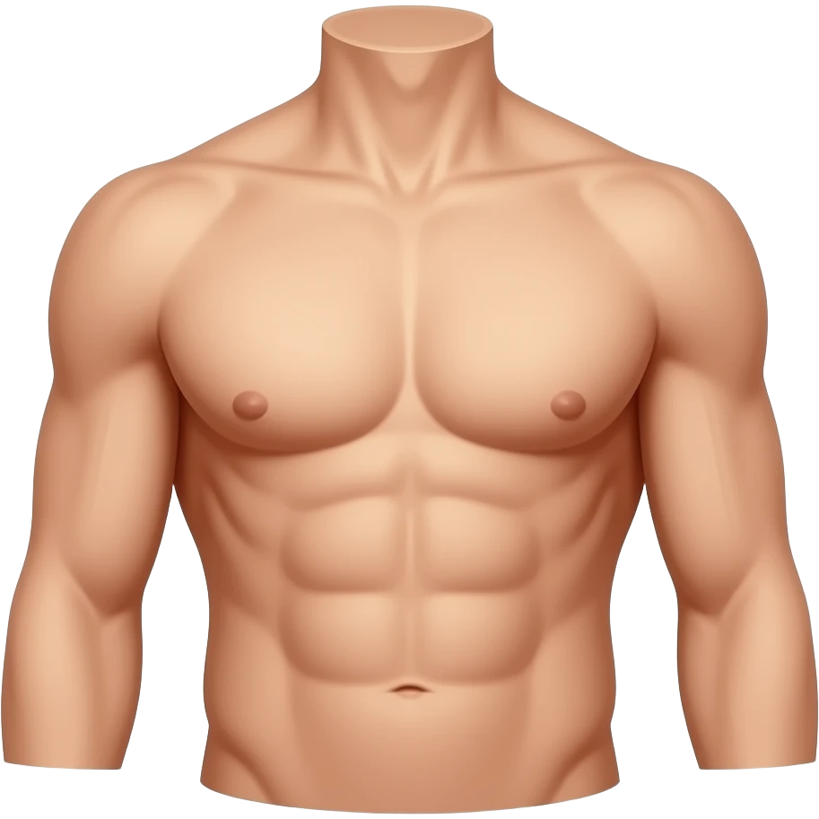 generate normal torso without abs emoji